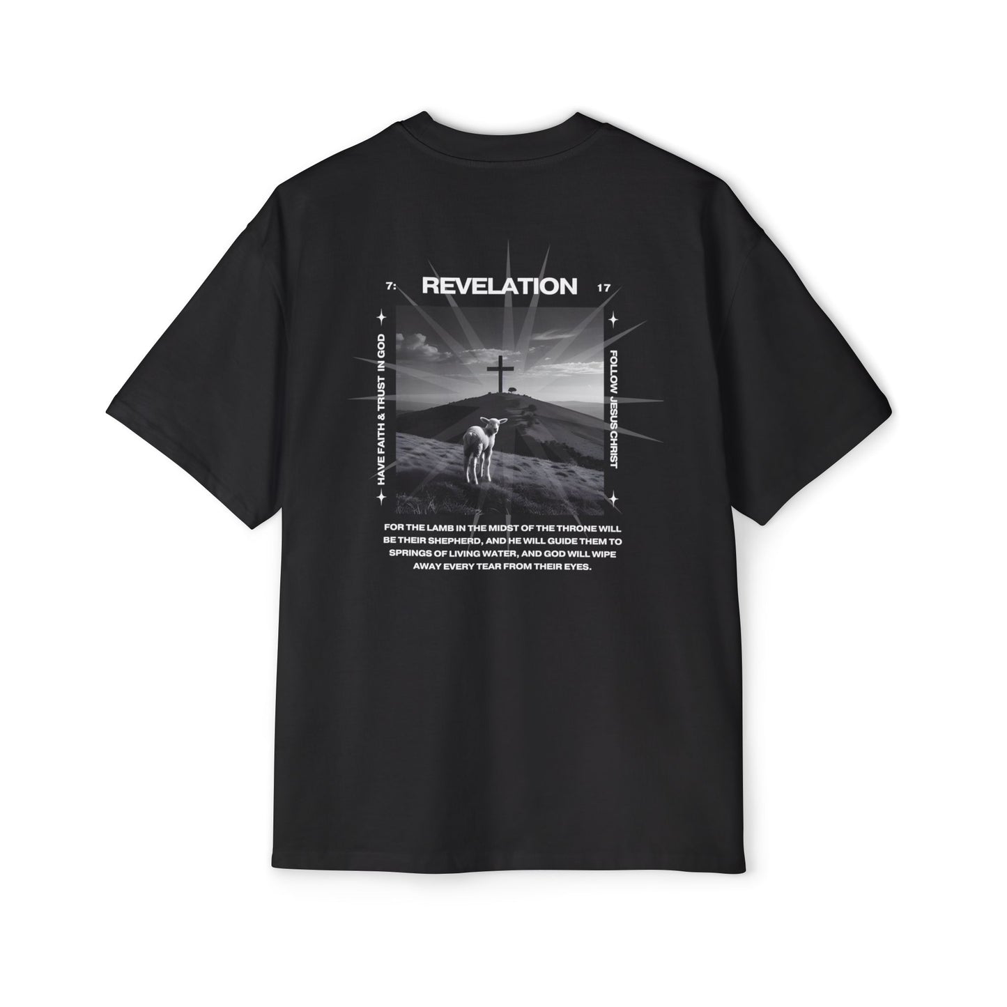 Camiseta extragrande para hombre - Apocalipsis 7:17