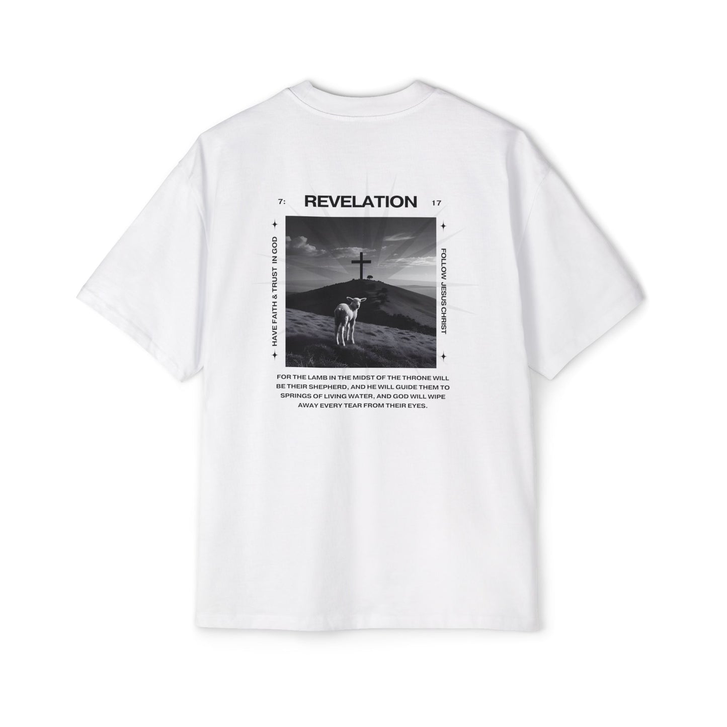 Camiseta extragrande para hombre - Apocalipsis 7:17