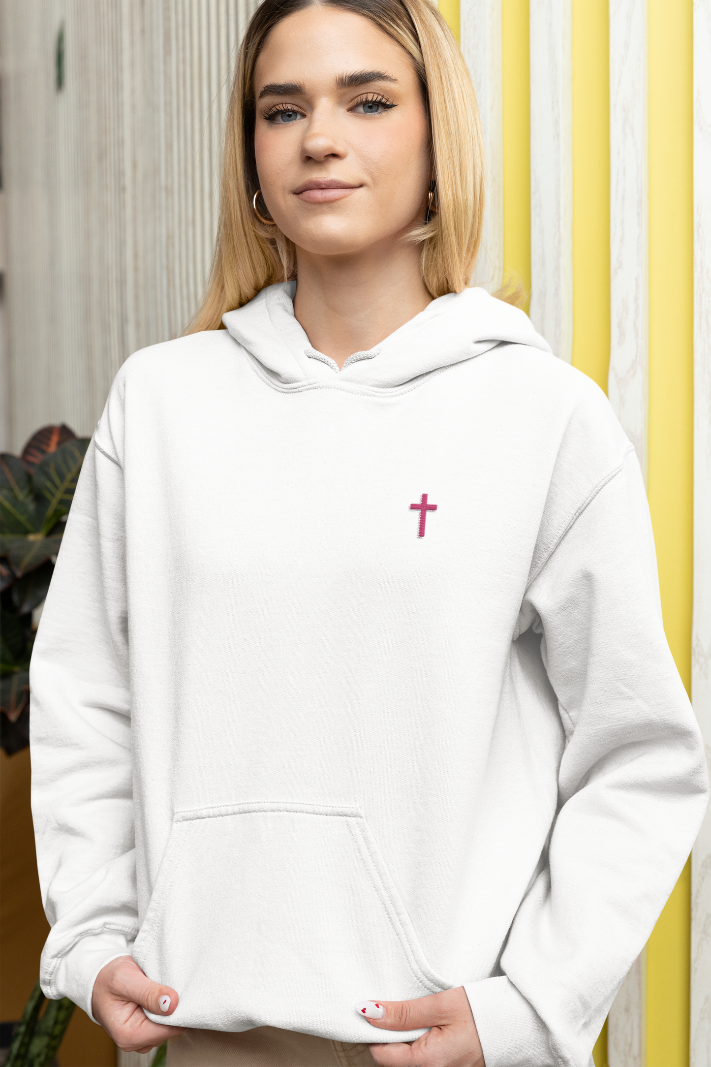 Hoodie - Pink Cross