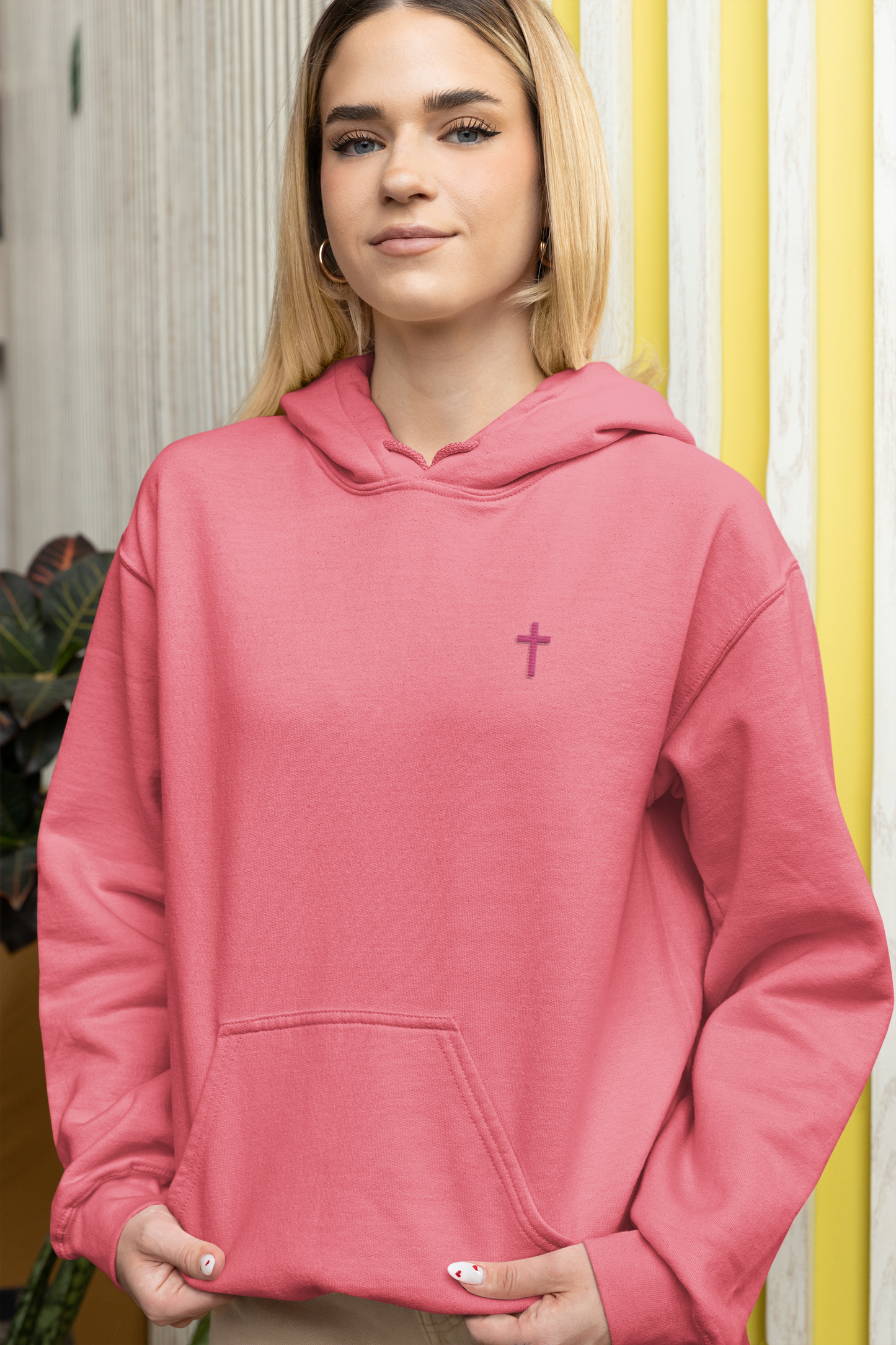 Hoodie - Pink Cross