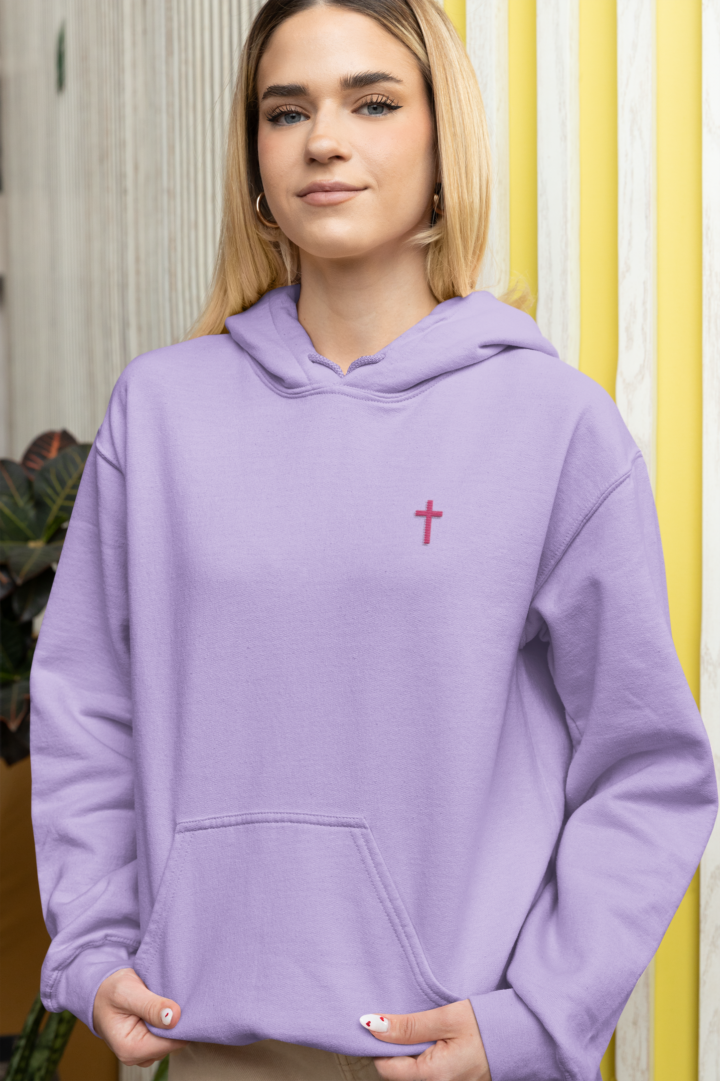Hoodie - Pink Cross
