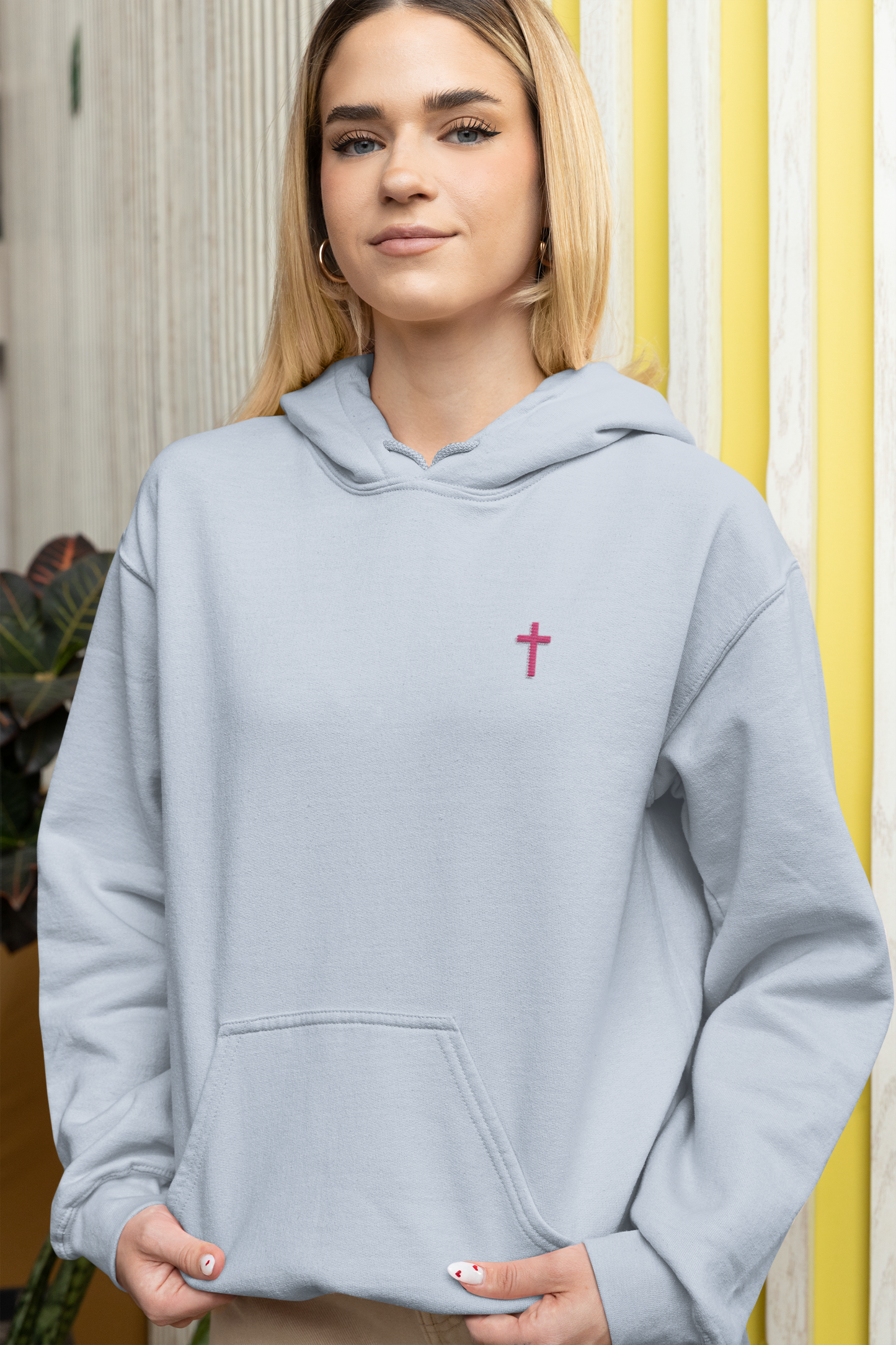 Hoodie - Pink Cross