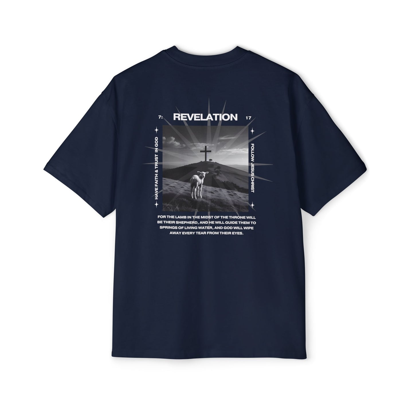 Camiseta extragrande para hombre - Apocalipsis 7:17