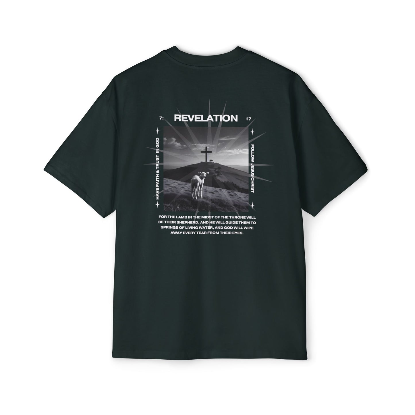 Camiseta extragrande para hombre - Apocalipsis 7:17