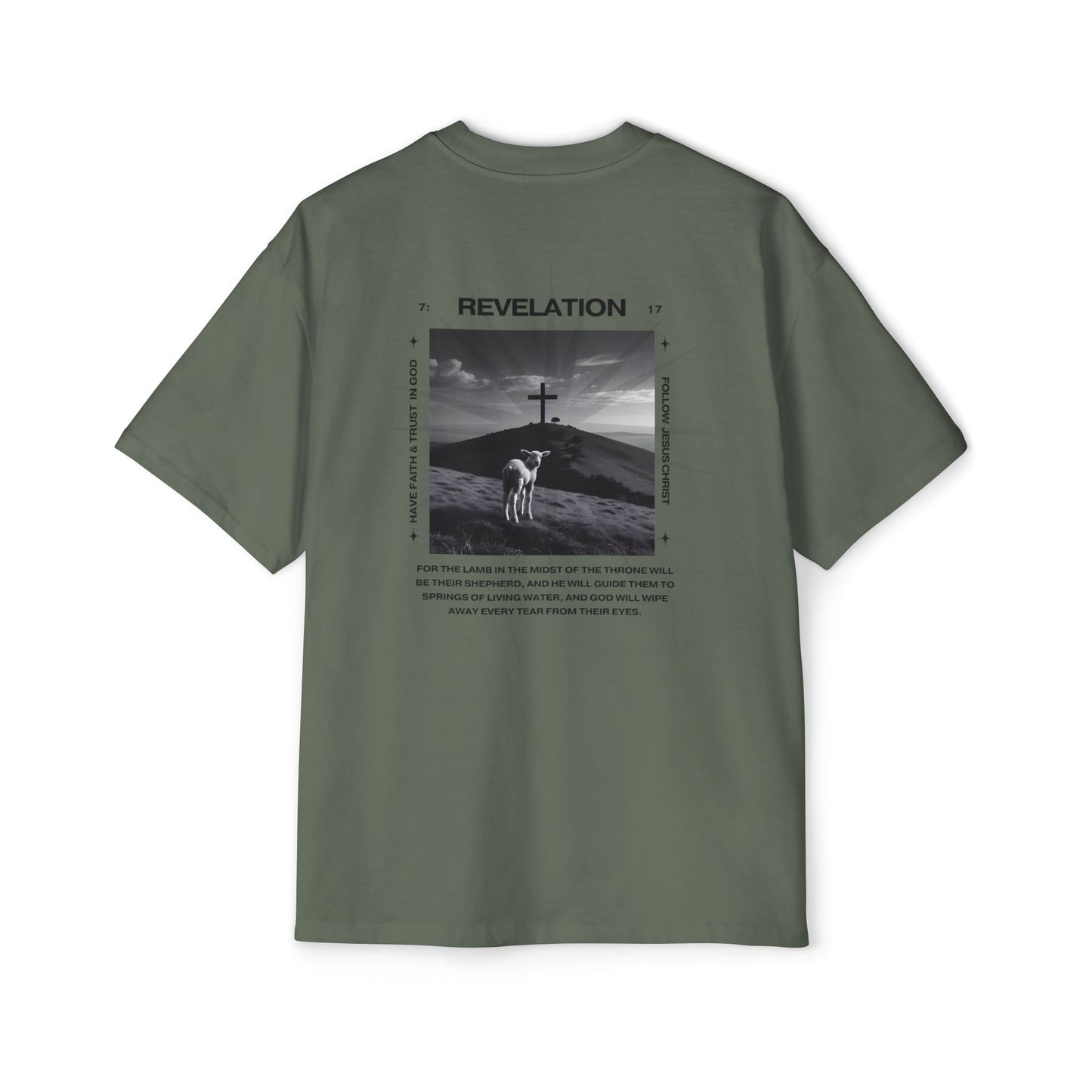 Camiseta extragrande para hombre - Apocalipsis 7:17