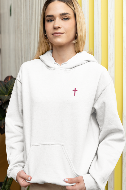 Sudadera con capucha - Cruz Rosa