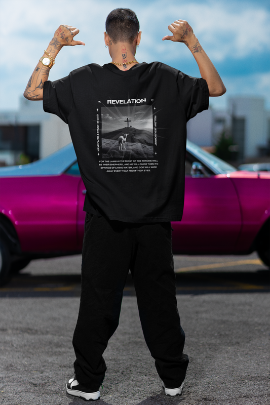 Camiseta extragrande para hombre - Apocalipsis 7:17